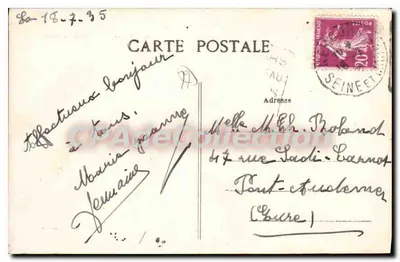Nemours — Port, widok z Domu Kanału — H. D., Nemours — Rewers