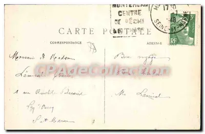 Montereau — L'Église - Maître-Autel érigé et bénit par Monsieur le Chanoine DUPERCHE, Curé-doyen, 6 Février 1916 — Verso