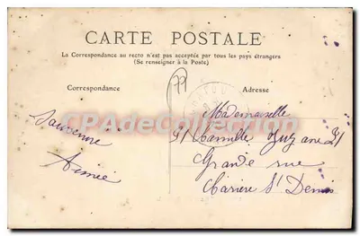 LIZY-sur-OURCQ — O Castelo — Fototypie A. Rep & Filliette em Château-Thierry, n°601 — Verso