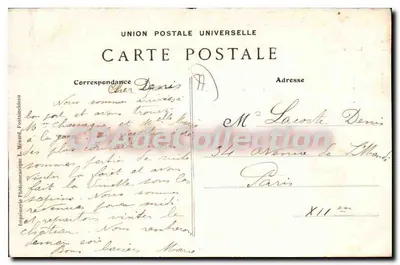 Fontainebleau — Panorama miasta z Calvaire — Zbiór Artystyczny L. M. — Rewers