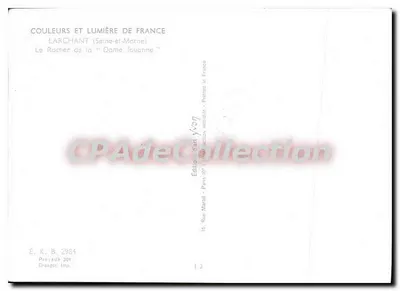O Rocha da «Dame Jouvante» — Larchant (Seine-et-Marne) — Edições Paris Martel, Processo 301 — Verso