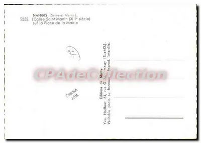 Nangis — Igreja de São Martinho do século XIII — Edições de Massy — Verso
