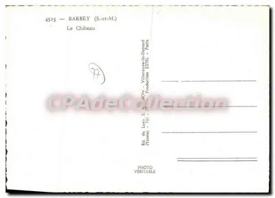Barbey (S.-et-M.) — O Castelo — Edição E. Mignon — Verso