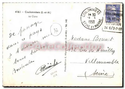 Coulommiers (S.-et-M.) — De Station — Foto-Editie E. Mignon, Nangis (S.-et-M.) — Achterkant