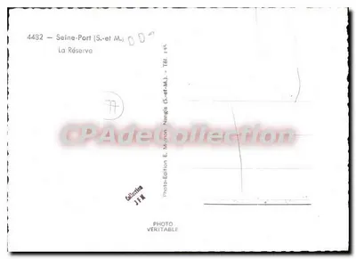 Seine-Port (S.-et-M.) — A Reserva — Photo-Édition E. Mignon — Verso