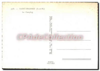 Saint-Mammès (S.-et-M.) — O Camping — Éd. de Luxe E. Mignoy, Villeneuve-la-Guérard (Yonne) — Verso