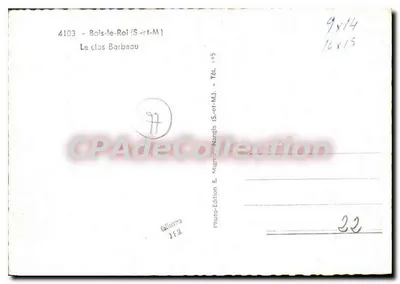 Le clos Borbeau — Bois-le-Roi (S.-et-M.) — Edição E. Mignon — Verso