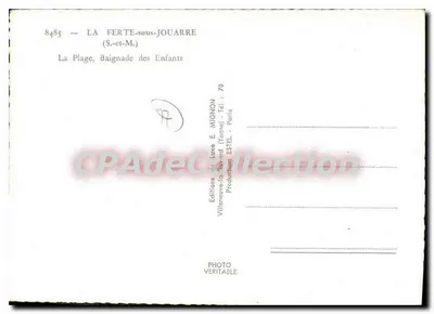 La Ferté-sous-Jouarre — Banho das Crianças — Edições E. Mignon — Verso