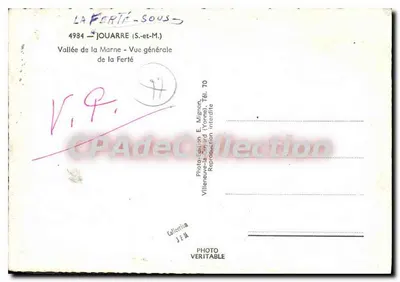 ラ＝フェルティ＝サウス＝ジョワール — マルヌ渓谷 — 全景 — エディション・エ・ミヨン、No. 70 — 裏面