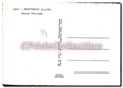 Montereau (S.-et-M.) — Elektrownia Cieplna — E. Mignon — Rewers