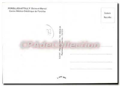 Ferolles-Attilly — Centrum Medyczno-Dyetyczne Forcilles — S.E.R.P. Fotografia Essy — Rewers