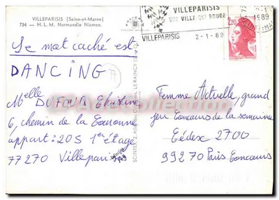 Edifícios de Habitação — Villepârisis (Seine-et-Marne) — CPAdeCollection — Verso