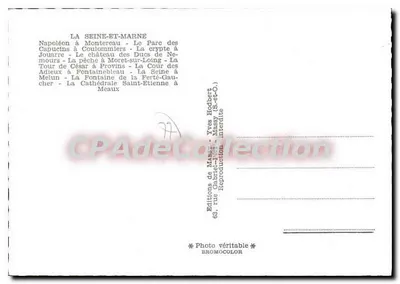 La Seine-et-Marne — Antieke ansichtkaart — Éditions de Massy — Achterkant