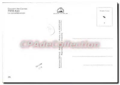 Couv. des Carmes — Koncelebracja — Wydawnictwo CEFAG, Paryż — Rewers