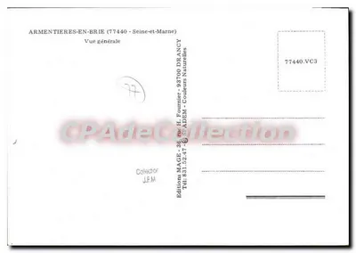 Armentières-en-Brie — vista geral — Édition MAGE — Verso