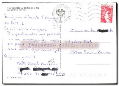 Souppes-sur-Loing — ogólny widok z lotu ptaka — CPAdeCollection — Rewers