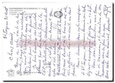 पॉन्टिएरी-सेंट फार्जो — एयरो दृश्य और मौलिनियन के चर्च — प्रकाशक: प्रेस के छापघर — पीछे