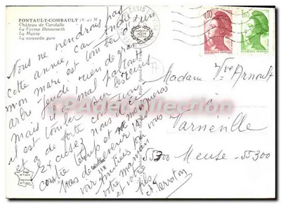 Pontault-Combault — vista de vários locais emblemáticos — CPAdeCollection — Verso