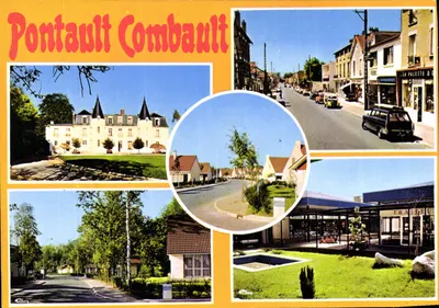 Pontault-Combault — vista da cidade e do castelo — Imprimeur Combier, n° 40.000