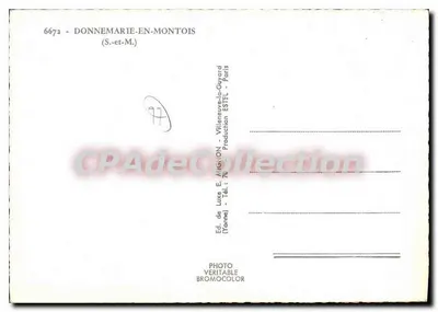Donnemarie-en-Montois — vista panorâmica — Éd. de Luxe E. AignéON, Villeneuve-la-Guyard (Yonne) — Verso