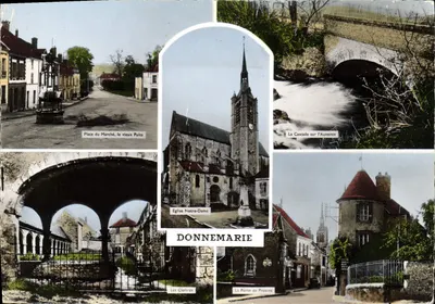 Donnemarie-en-Montois — vista panorâmica — Éd. de Luxe, E. Higon, Paris