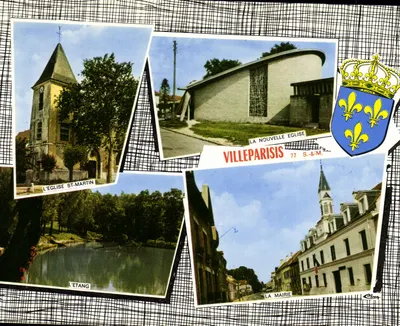 Villeparisis — Igreja São Martinho, Igreja Nova, O Lago, Prefeitura — S.&M. 77