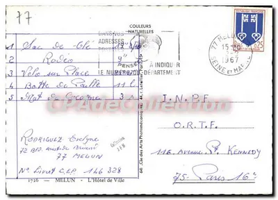 Zamek w Melun — widok ogółem — wydawca Cap — Rewers