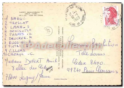 Edifício residencial — Lagny-sur-Marne — Editor André Leconte, n° de série 38 — Verso