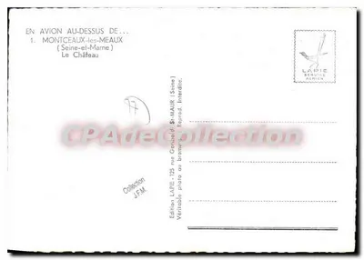 Montceaux-les-Meaux — O Castelo — Edição LAPIE — Verso