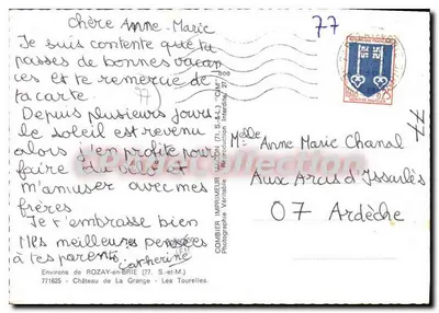 Castelo de La Grange — Ao redor de Rozay-en-Brie — Combiér Imprimeur — Verso