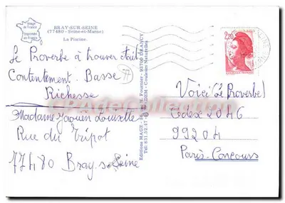 Bray-sur-Seine — a piscina — Edições MAGE — Verso