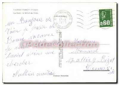 Vaires-sur-Marne e Torcy — vista da estação e da prefeitura — editor Lyna — Verso