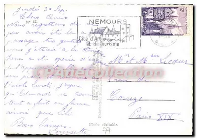 Nemours — Pamiątka z Nemours — Geff — Rewers