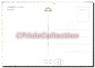 Coulommiers (S.-et-M.) — A prefeitura — Editores Couleureuses Naturelles — Verso