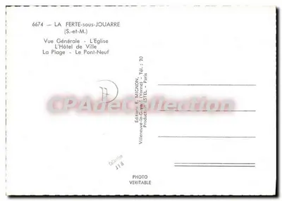 La Ferté-sous-Jouarre — Vista Geral — Editor E. Mignon, n° 6674 — Verso