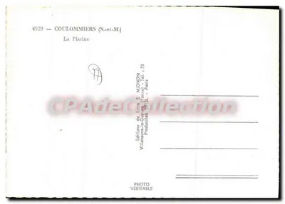 Coulommiers (S.-et-M.) — La piscina — Editor E. Mignon, n° 4929 — Reverso