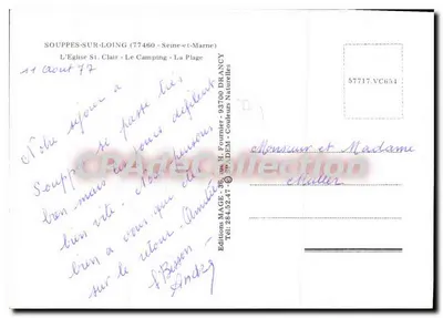 Souppes-sur-Loing — Igreja, camping e praia — Edições Mage — Verso