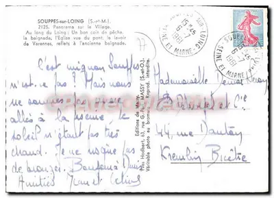 Souppes-sur-Loing — panorama miasta i Loing — Yves Hodunt — Rewers