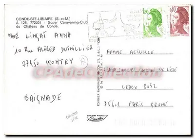 Camping - Caravan Nr. 108 — Condé-sur-l'Escaut — Verlag Combiér — Rückseite