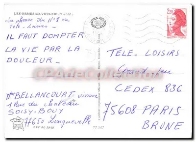 Ormes sur Voulzie — Casa de Repouso e paisagem — Combiert Impressor Pedreiro — Verso
