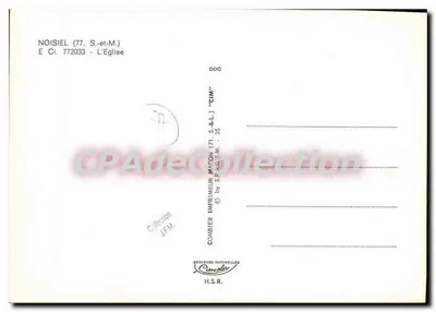 Noisiel (77) — Katedra — Imprimeur CIM — Rewers