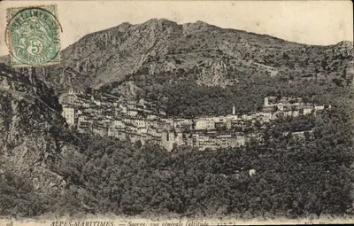 Saorge — vista geral (altitude: 557 m) — ALPES-MARITIMES, ND PL 98