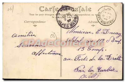 Saorge — vista geral (altitude: 557 m) — ALPES-MARITIMES, ND PL 98 — Verso