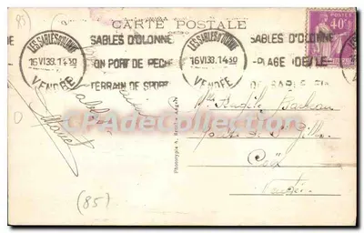 Les Sables d'Olonne (Vendée) — Port — A. B. Phototype — Rewers