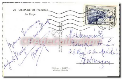 Croix-de-Vie — A Praia — Edições Caby — Verso