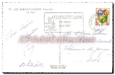 Les Sables-d'Olonne — O Porto — Edições Gaby — Verso