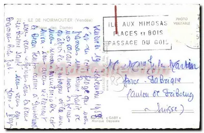 Plage des Dames — Île de Noirmoutier (Vendée) — Edizione Gaby — Verso