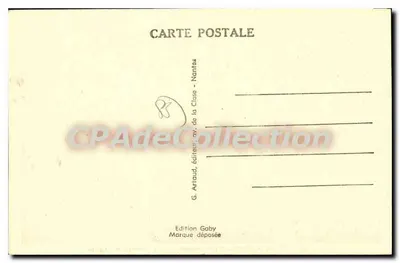 Bilhete postal antigo Ilha de Noirmoutier (Vendée) O Castelo e a Igreja — Verso