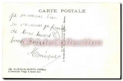 St-Jean-de-Monts — Plaża Immenaç przy niskiej mierze — Morais — Rewers