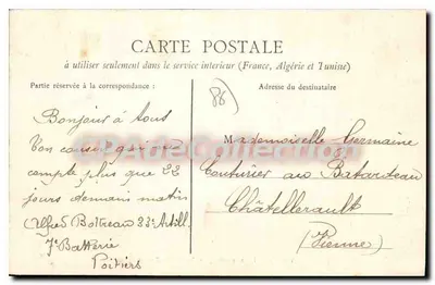 Poitiers — Wejście główne do Parku Blossac — L'Auto, Paris-Maîtrise — Rewers